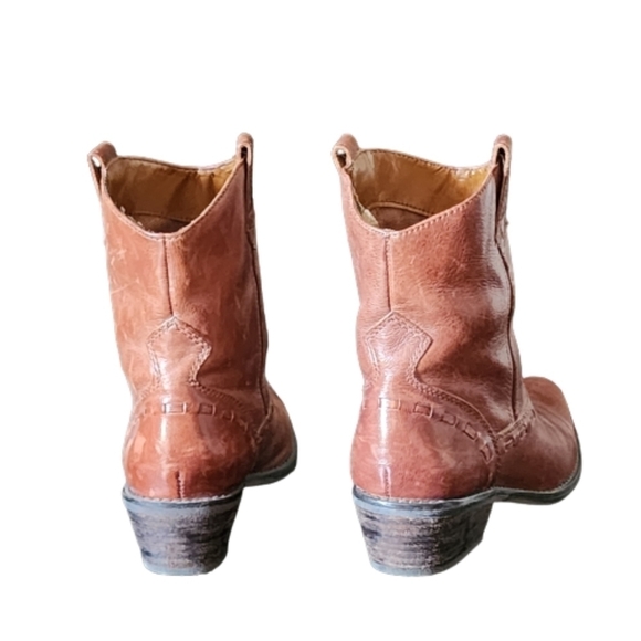 Franco sarto window western brown leather pointed toe ankle booties size 7 - Picture 4 of 11
